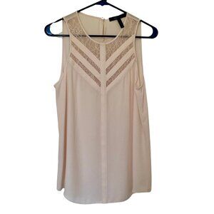 BCBGMaxAzria Jay Lace Blouse in Bare Pink, XS